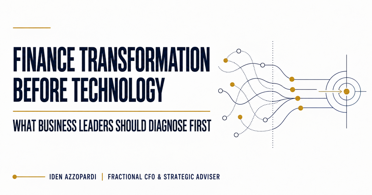 Finance Transformation Before Technology